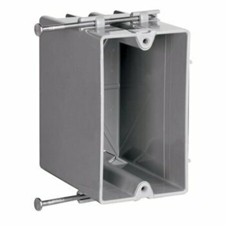 PASS & SEYMOUR Electrical Box, 22.5 cu in, Switch & Outlet Box, 1 Gang, Thermoplastic P122R